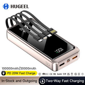 Baterías Externas de Gran Capacidad Más Vendidas, 20000mAh, con Cable Tipo-C, Carga Rápida PD20W, Soporte y Pantalla LED para Phone 17 16Pro - Product Image 1