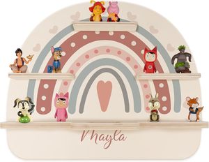 <span class=keywords><strong>Étagère</strong></span> <span class=keywords><strong>murale</strong></span> de salon avec plaque métallique pour figurines Tonie et boîte à musique, support de rangement moderne sculpté pour filles et garçons - Product Image 1