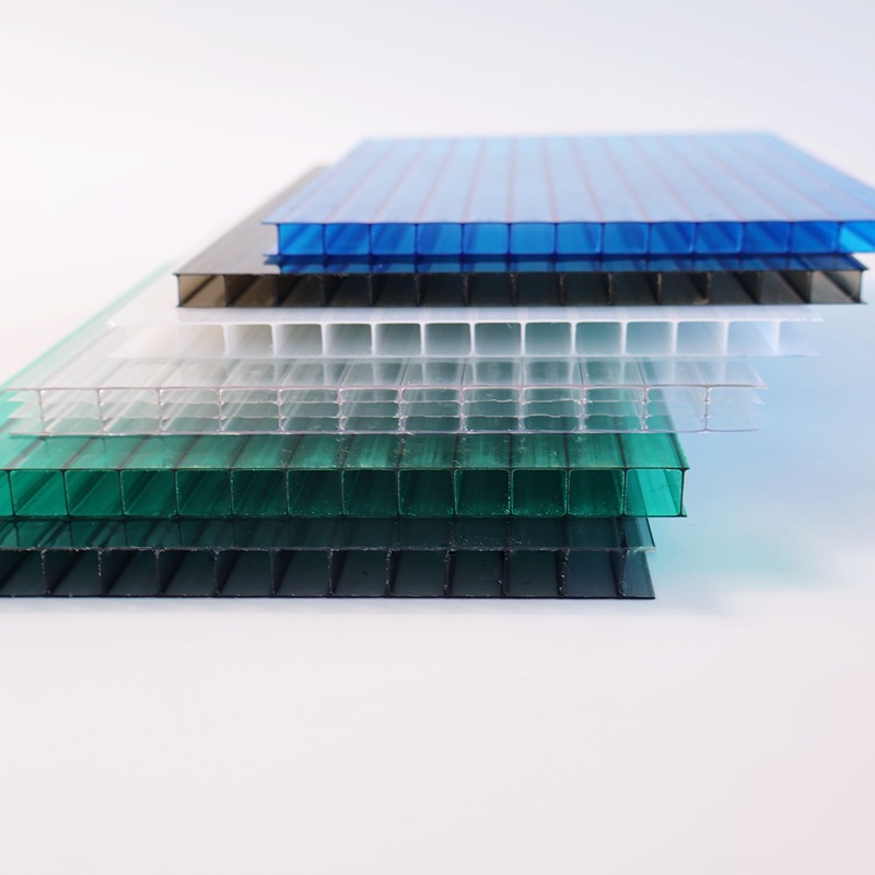 High Transparency Thermal Insulation Polycarbonate Board Double-Layer Sturdy Sunshade Embossed Hollow PC Embossed Sun Sheets