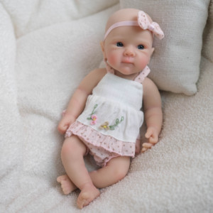 Muñeca <span class=keywords><strong>Reborn</strong></span> <span class=keywords><strong>de</strong></span> Silicona Suave <span class=keywords><strong>de</strong></span> 8 Pulgadas, Realista, Hecha a Mano, Regalo para Niños y Coleccionistas - Product Image 3