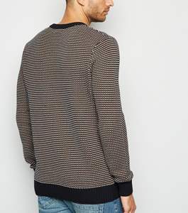 Classic Fit Men's <b>Wool</b> Pullover Sweaters 7gg Machine Pull Bromley Knitted <b>Thermal</b> Crew Collar Winter Striped Pattern Plus Size - Product Image 3