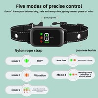 Neues Farbdisplay-Halsband mit Nylonseil gegen Bellen, Intelligentes Haustier-Halsband, Einstellbarer Schock, Ultraschall-Vibration, Automatische Bellabschreckung