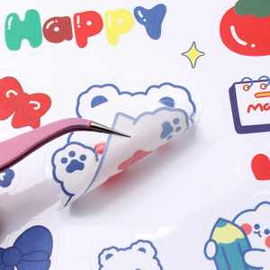 สติกเกอร์กันน้ำ PVC แบบใส พิมพ์ลายการ์ตูนตามสั่ง ตัดตามแบบ สติกเกอร์สั่งทำขายส่ง - Product Image 1