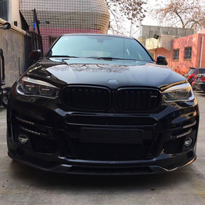 שדרוג רכב - ספוילר קדמי/אחורי מסיבי פחמן רטוב, חצאיות צד, גריל, כיסויי גלגלים, פגוש חדש <span class=keywords><strong>X6</strong></span> 2014-2019 <span class=keywords><strong>F16</strong></span> פנסי ערפל - Product Image 4