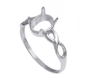 カスタマイズ可能 <span class=keywords><strong>925</strong></span>スターリングシルバー製 ジュエリーリング台座 天然石用マウント OEM/ODM対応 - Product Image 5