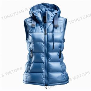 Manteaux en duvet pour femmes de grande taille Gilet chaud <span class=keywords><strong>sans</strong></span> <span class=keywords><strong>manches</strong></span> Manteaux à bulles de couleur Parkas Veste rembourrée à fermeture éclair - Product Image 4