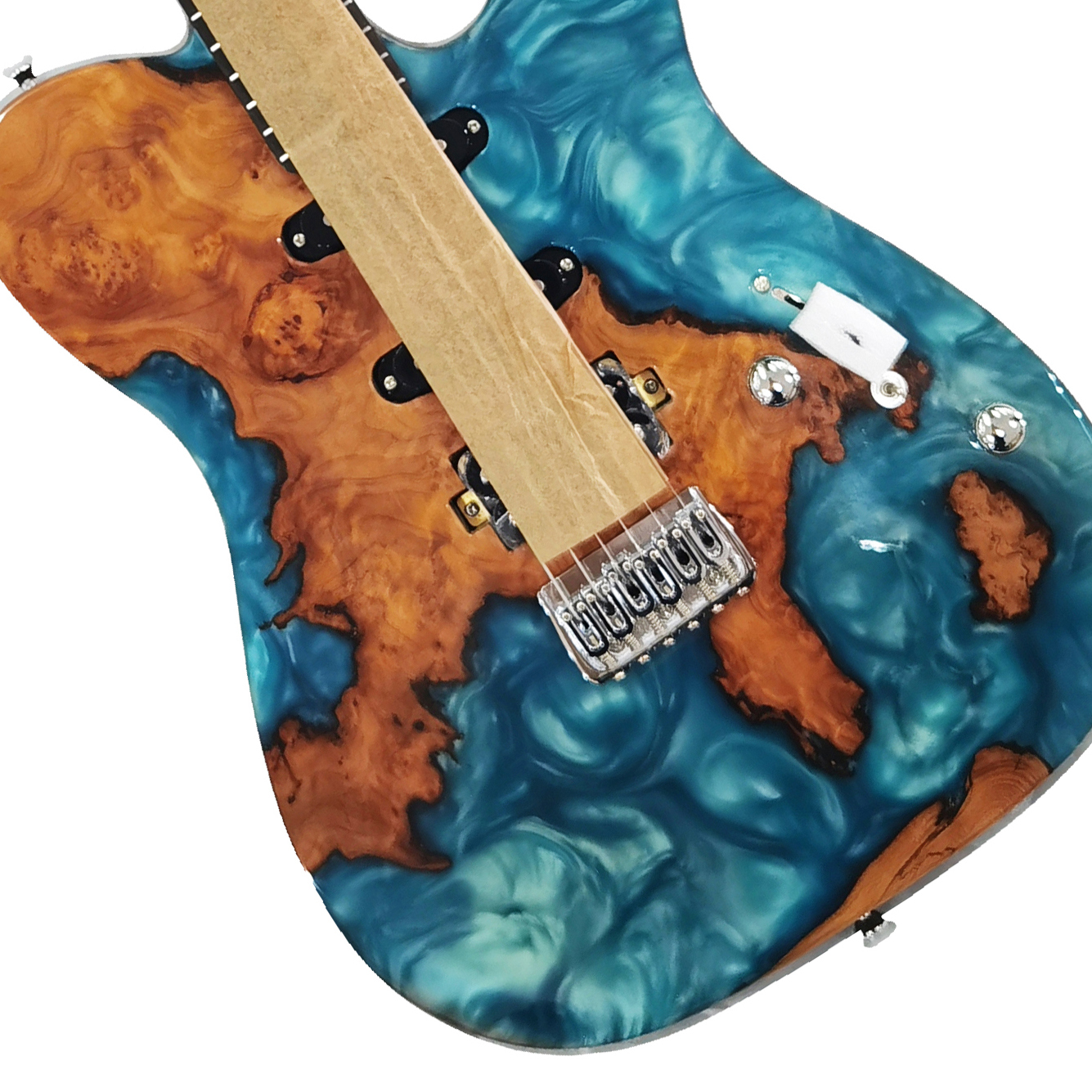Résine TL Bleu + grain de bois