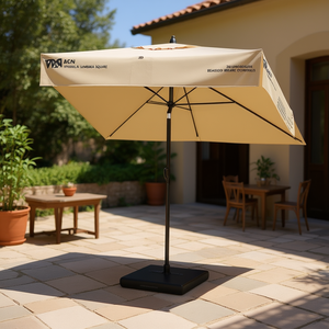 Sombrilla de Patio Cuadrada DB Outdoor de 3 Metros con Base, Poste de Aluminio, Tela de Poliéster, Apertura Manual, Diseño Moderno para Uso en Exteriores - Product Image 2