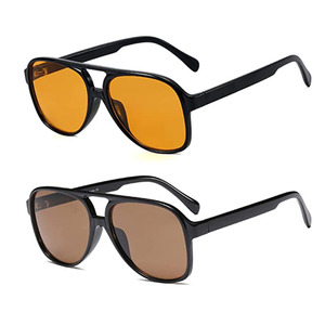 Gd2941 Men Women Classic 70s Oversized Polarized Sunglasses square Vintage Yellow Lens Sun Glasses - Product Image 1