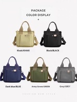 Bolso de mano de gran capacidad para mujer sencillo que combina con todo, nuevo bolso de mano pequeño Bento de lona de primavera y verano con cierre de cremallera
