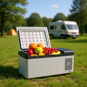 Nevera Portátil Mini para Auto de 16 Qt, 12 Voltios CC, Compresor, Color Gris, para Camioneta, RV, Barco, Uso en Exteriores y en el Hogar - Product Image 2