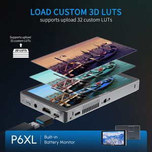 FEELWORLD P6XL 6 pouces DSLR caméra moniteur avec batterie intégrée 1200nit haute luminosité HDMI écran tactile usine en gros - Product Image 5