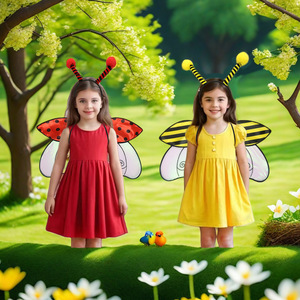 PARTYMENT Novedad Transfronteriza para Fiestas y Festivales, Alas de Insecto y Mariquita para Disfraces, Set de 2 Piezas - Product Image 2