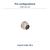 Connecteur circulaire M16 IP68, prise de châssis à IEC 61076-2-106, bornes à souder, montage frontal, 6 pôles, V-0 RoHS, 0314 06 (300V)