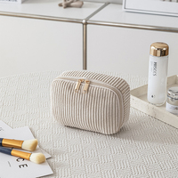 Sac de Rangement de Voyage Portable en Velours Côtelé, Organiseur Cosmétique Jouet, Boîte de Rangement à Crayons pour Étudiant, pour Maison et Bureau, Meilleure Vente
