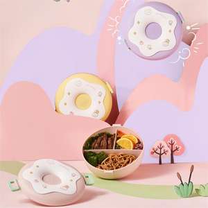 Heatable Lunch <b>Box</b> Picnic Students Compartment Lunch <b>Box</b> Cartoon Children Food Grade Portable Bento <b>Box</b> - Product Image 2