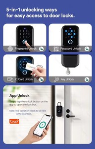 Tuya Ngoài Trời IP65 Không Thấm Nướ<span class=keywords><strong>c</strong></span> Thông Minh Khóa Wifi Kết Nối Kỹ Thuật Số Thông Minh Key An Toàn Với Đầu Đọ<span class=keywords><strong>c</strong></span> Dấu Vân Tay Tt Khóa - Product Image 5