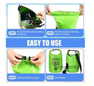 Sac étanche robuste avec logo personnalisé pour activités de plein air, design à enroulement, idéal pour le kayak, le rafting, la plage, la randonnée - Product Image 6