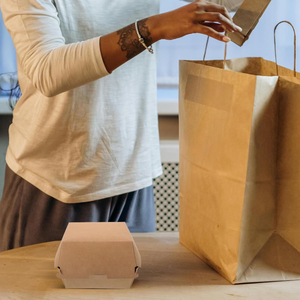 Top Grade Biodegradable Kraft <b>Paper</b> Sturdy <b>Trays</b> Magnetic Closure for Fried Food Burger Meal Packaging - Product Image 1