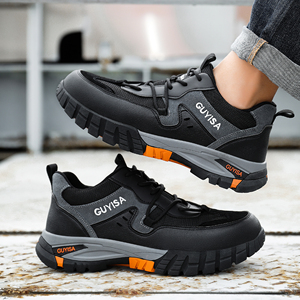 Chaussures de sécurité tendance pour hommes, baskets de travail à embout <span class=keywords><strong>d</strong></span>'acier, confortables avec coussin <span class=keywords><strong>d</strong></span>'air, bottes de chantier anti-écrasement industrielles - Product Image 5