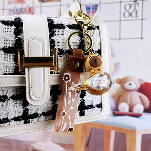 Porte-clés en PVC Kawaii avec sable mouvant <span class=keywords><strong>liquide</strong></span>, breloque de sac mignonne Capybara Ours, paillettes flottantes, anti-stress, souvenir personnalisé - Product Image 6