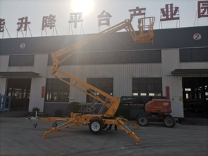 <span class=keywords><strong>TUHE</strong></span> 50ft 16m Boom LIft Aérienne Seau Électrique Homme Ascenseur Remorquage Derrière Remorque Monté Articulé Cherry Picker pour l'Usage Bâtiment - Product Image 5