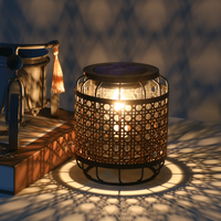 Lampe à cire fondue en métal très vendue, écologique, chauffe-bougie électrique réglable, lumière chaude parfumée, brûleur de cire standard pour la maison