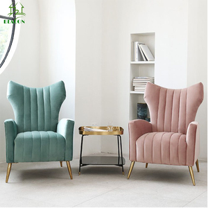 Meubles en gros Chaise D'appoint En Tissu de Cuivre Cadre Salon Chaise - Product Image 3
