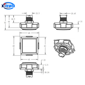 60mm kare Push Button işıklı LED anahtarları 12V plastik için süt satış otomatı & jetonla çalışan Arcade oyun denetleyicisi DIY - Product Image 6