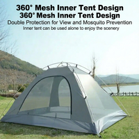 Tente gonflable double couche quatre saisons, camping en plein air, imperméable 2000-3000 mm, portable, 2-3 personnes, Oxford 210D, livraison gratuite