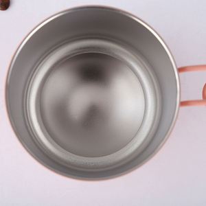 Wholesale Nordic <b>Mug</b> Simple Double-layer <b>Insulated</b> Stainless Steel <b>Mug</b> With Handgrip Transparent Lid - Product Image 4