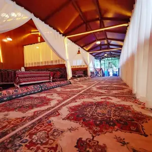 Penjualan pabrik karpet ruang tamu Maroko ukuran besar Non-slip tikar lorong gaya Persia Bohemian Area karpet untuk lantai
