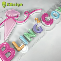 Lettres en relief LED personnalisées en cristal acrylique, signalétique 3D certifiée CE, étanche IPX7, publicité extérieure, contrôle Bluetooth pour voiture