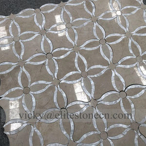 Moderne Retro-Klassische Braun-Beige Parkett-Marmor-Mosaikfliesen Hochwertige 12x12 Grafikdesign Hotel-Innenausstattung Wohnzimmerwand - Product Image 5