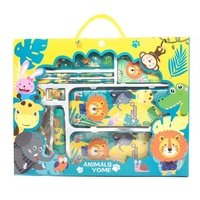 Ensemble de papeterie pour enfants avec pochoir à dessin et porte-stylo