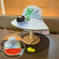 Chapeau de soleil et casquette de plage pour enfants, léger (0,3 kg), à large bord, protection UV, en polycarbonate, pour l'été, mode garçons, extérieur