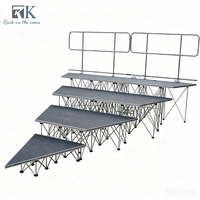 Scène de chorale portable en aluminium pour spectacle scolaire, événement ou spectacle de chorale