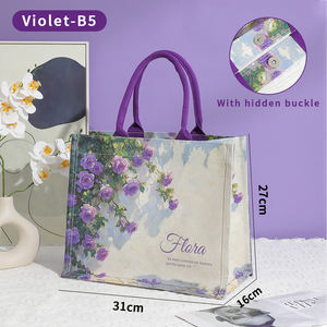 Haut <span class=keywords><strong>de</strong></span> gamme violet toile sac à main Portable <span class=keywords><strong>Secret</strong></span> Garden cadeau pour mariage mariée garçons d'honneur vacances cadeau donnant scène - Product Image 5