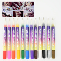 Nouveaux marqueurs pour nail art, stylos de dessin graffiti, peinture florale, gel pour nail art, outils de manucure DIY, stylo marqueur