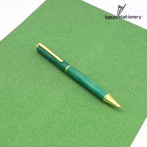 Bolígrafo de Cuero Verde Mate Metálico al por Mayor de Fábrica, Papelería Creativa para Oficina - Product Image 6