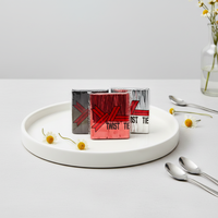 Attaches torsadées (Modèle PET TWIST TIE) en fil de fer, logo personnalisable pour l'emballage alimentaire, des bonbons, des articles ménagers, de l'agriculture, des produits d'épicerie, des cadeaux
