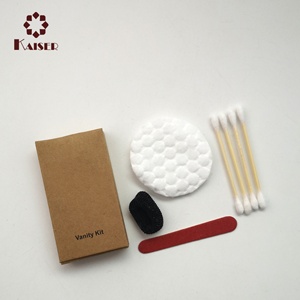 Kit d'articles de toilette en bambou naturel pour hôtels, avec rasoir à double lame et dentifrice 3-10g, pour voyages et compagnies aériennes - Product Image 4