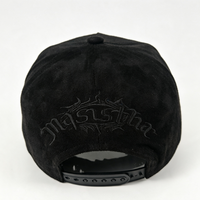 Casquette de baseball personnalisée en daim avec strass, style gothique, crâne, doublure en satin de luxe, noire, certifiée BSCI, usine OEM