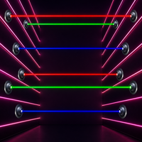 Lumière laser intégrée au plafond RGB, contrôle programmable DMX512, éclairage d'ambiance pour scène, club, bar, événement, spectacle