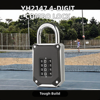 YH2147 Cadenas à combinaison à 4 chiffres en alliage de zinc durable pour armoire de gym, porte de garage, extérieur, fabriqué en Chine
