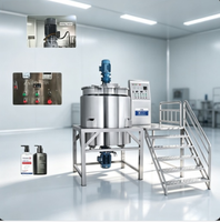 Machine de mélange de liquides cosmétiques, cuve de mélange chimique, équipement de mélange automatique en acier inoxydable avec agitateur