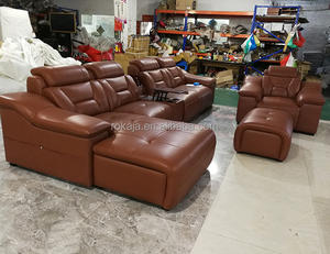 Set <span class=keywords><strong>Sofa</strong></span> Multifungsi dengan Speaker Proyektor, 1 <span class=keywords><strong>2</strong></span> 6 7 Dudukan, Kombinasi Sudut, <span class=keywords><strong>Sofa</strong></span> Kulit Ukuran Besar, <span class=keywords><strong>Sofa</strong></span> Bentuk L dengan Rak Buku - Product Image 2