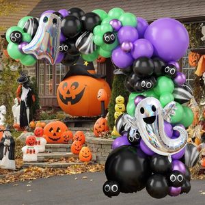 Halloween Balloon archar Kit <span class=keywords><strong>con</strong></span> fantasma <span class=keywords><strong>palloncini</strong></span> di lamina di <span class=keywords><strong>ragno</strong></span> occhio nero <span class=keywords><strong>palloncini</strong></span> in lattice per feste di Halloween decorazioni forniture - Product Image 4