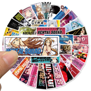 36 autocollants graffiti JDM Anime Girl tendance pour décorer téléphone et <span class=keywords><strong>bouteille</strong></span>, autocollants japonais <span class=keywords><strong>sexy</strong></span> pour filles - Product Image 4