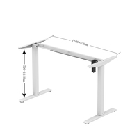 Cadre de bureau debout d'ordinateur de bureau intelligent électrique réglable en hauteur de moteur unique ergonomique de haute qualité